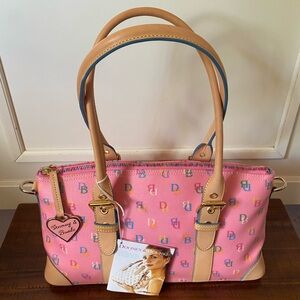 DOONEY & BOURKE RARE Y2K DOMED SATCHEL “IT GIRL 2000’s RAINBOW MONOGRAM BAG NWT!